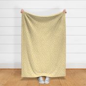 large creamy yellow with white dots gender neutral baby, cream, kids, sunshine, bright, hand-painted