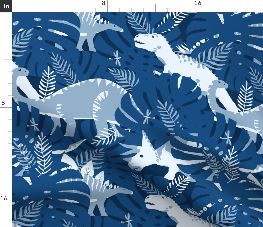 Dinosaurs in Classic Blue