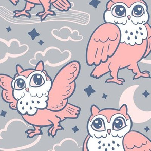 goodnight owls in peachie