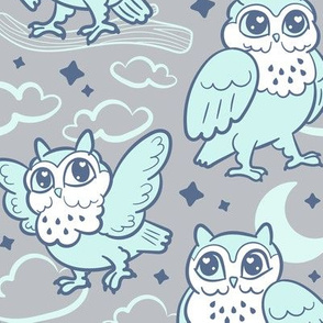 goodnight owls in minty