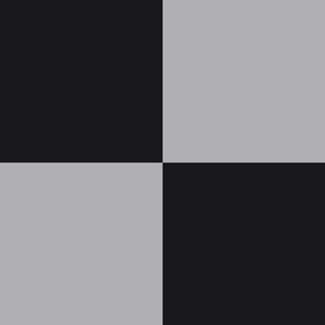 JP23 - Cheater Quilt Checkerboard in Seven Inch Squares of Charcoal and Light Grey