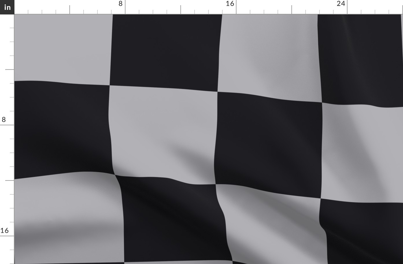 JP23 - Cheater Quilt Checkerboard in Seven Inch Squares of Charcoal and Light Grey