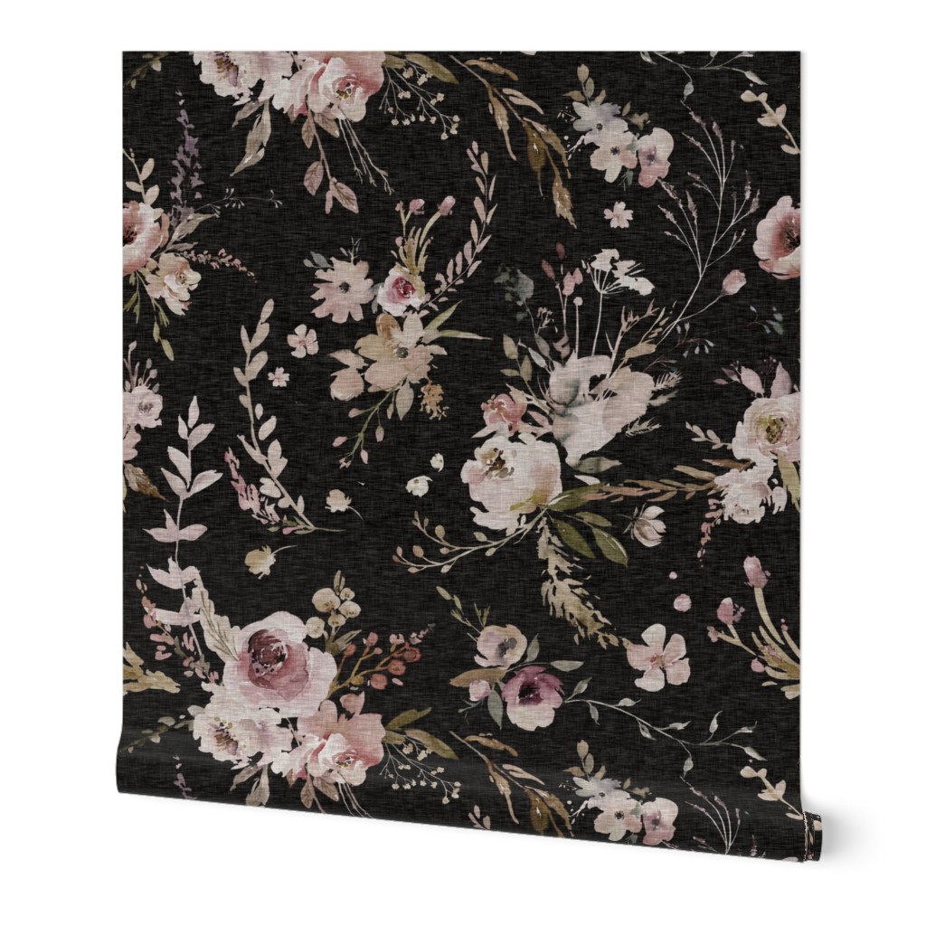 18” Meadow Floral - equinox black