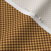 JP22 - Tiny - Pecan Praline Checkerboard in Eighth Inch Squares of Brown and Tan