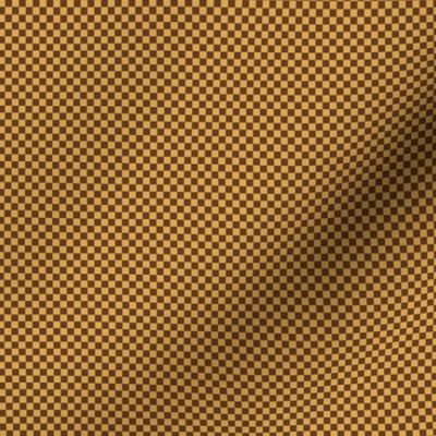 JP22 - Tiny - Pecan Praline Checkerboard in Eighth Inch Squares of Brown and Tan