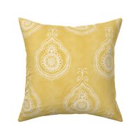 Boho print in  gold yellow pattern Large scale