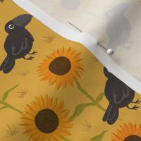 Sunflower Field Crows