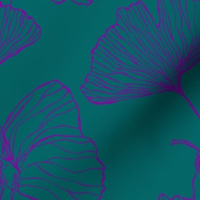 Ginkgo Butterfly Blue Purple
