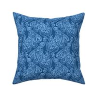 Art Nouveau Peacock blue (Medium Size)