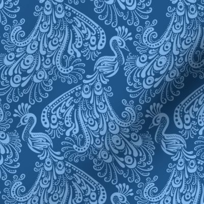 Art Nouveau Peacock blue (Medium Size)