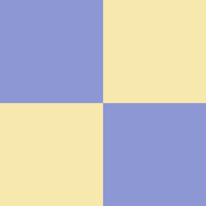 JP20 - Cheater Quilt Checkerboard in Seven Inch Squares of Lemon Yellow Pastel and Lavender