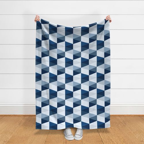 Classic Blue Triangle Pattern