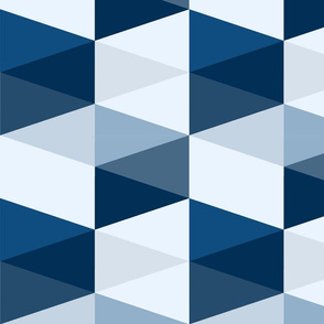 Classic Blue Triangle Pattern
