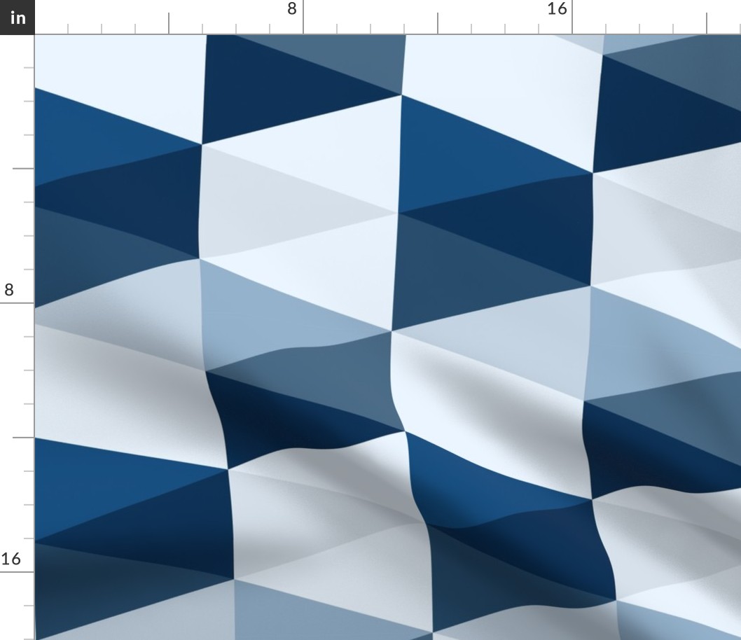 Classic Blue Triangle Pattern