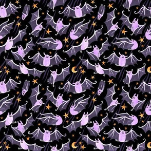 Night Bats Dancing - Purple Small
