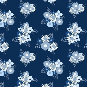 Floral Burst // Classic Blue