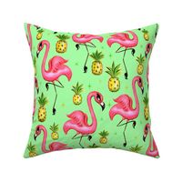 Large--Flamingos and Pineapples