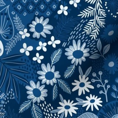 Blue monday floral