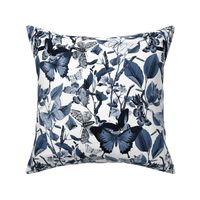 Butterfly Sanctuary ~ Blue and White ~ 12" 