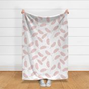 banana leaf - tropical leaves -  toss pink on white - LAD20