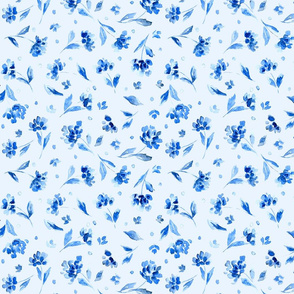 classic blue flower blue background smaller tile copy