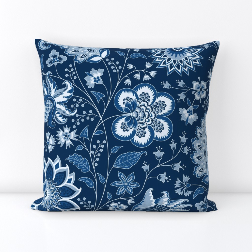 chintz dark blue