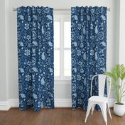 chintz dark blue