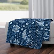 chintz dark blue