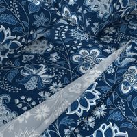 chintz dark blue