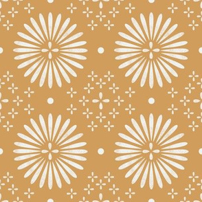 boho sun fabric - bohemian fabric, mudcloth fabric, gender neutral fabric, baby bedding fabric - ochre