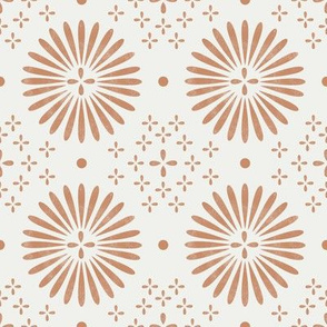 boho sun fabric - bohemian fabric, mudcloth fabric, gender neutral fabric, baby bedding fabric - terracotta