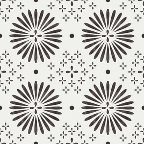 boho sun fabric - bohemian fabric, mudcloth fabric, gender neutral fabric, baby bedding fabric - black