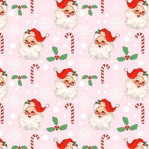 Vintage Santa Claus red and pink