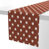 ikat polka dots -  rust  - LAD20