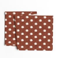 ikat polka dots -  rust  - LAD20