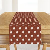 ikat polka dots -  rust  - LAD20