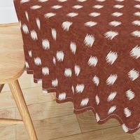 ikat polka dots -  rust  - LAD20