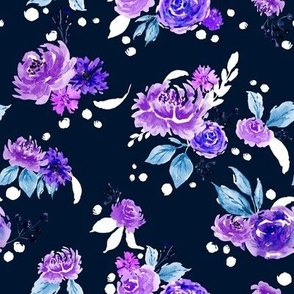 Delphina in Dark Blue - Purple