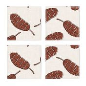 banana leaf - tropical leaves - toss rust on cream - LAD20