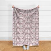 ikat  -  white on mauve - LAD20