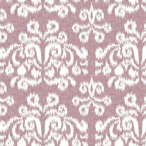 ikat  -  white on mauve - LAD20