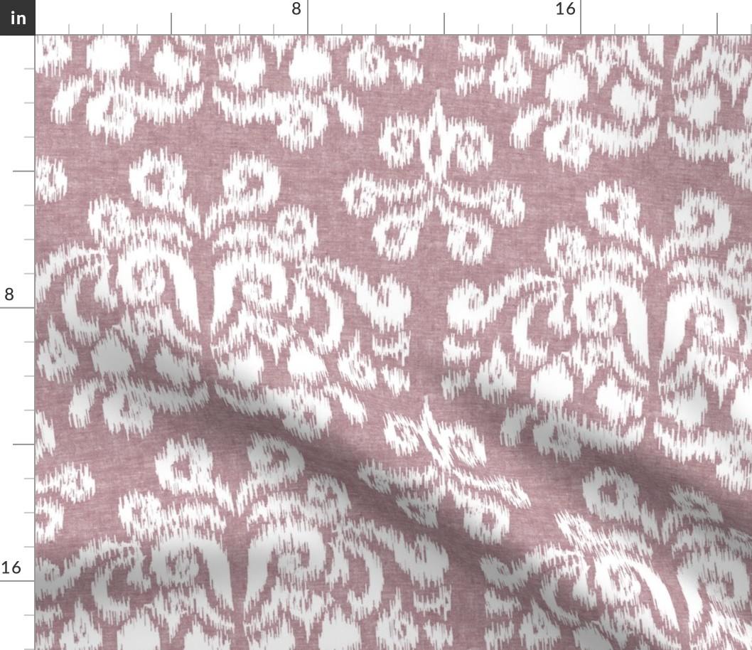 ikat  -  white on mauve - LAD20