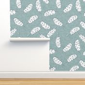 banana leaf - tropical leaves - toss on dusty blue  - LAD20