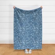 Tara Paisley Light Blue Large Scale