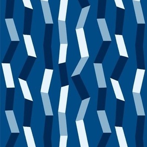 Abstract wave classic blue