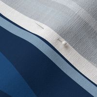 Jumbo Shades of Blue Harlequin Diamond Stripes