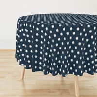 ikat polka dots -  denim  - LAD20