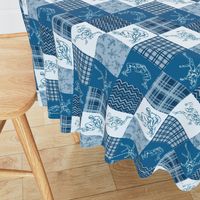 Wreslting Blue Cheater Quilt 