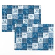 Wreslting Blue Cheater Quilt 