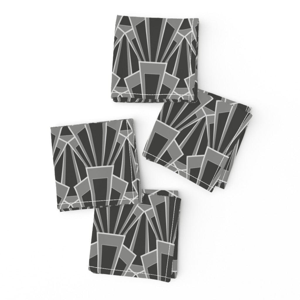 Grey Art Deco Scallop - Large